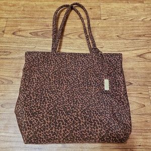 Nine West vintage leopard print tote bag